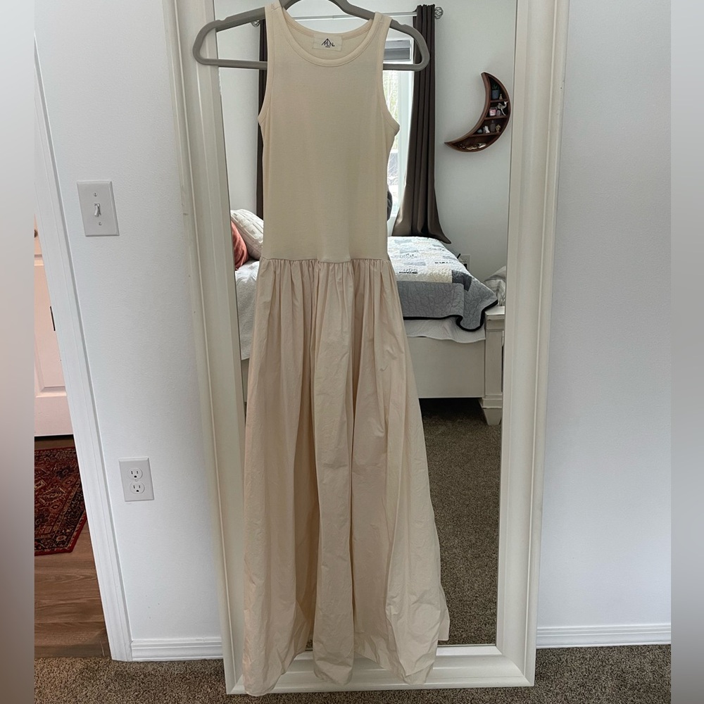 Source Unknown cotton tank dress in tofu (xs-m)